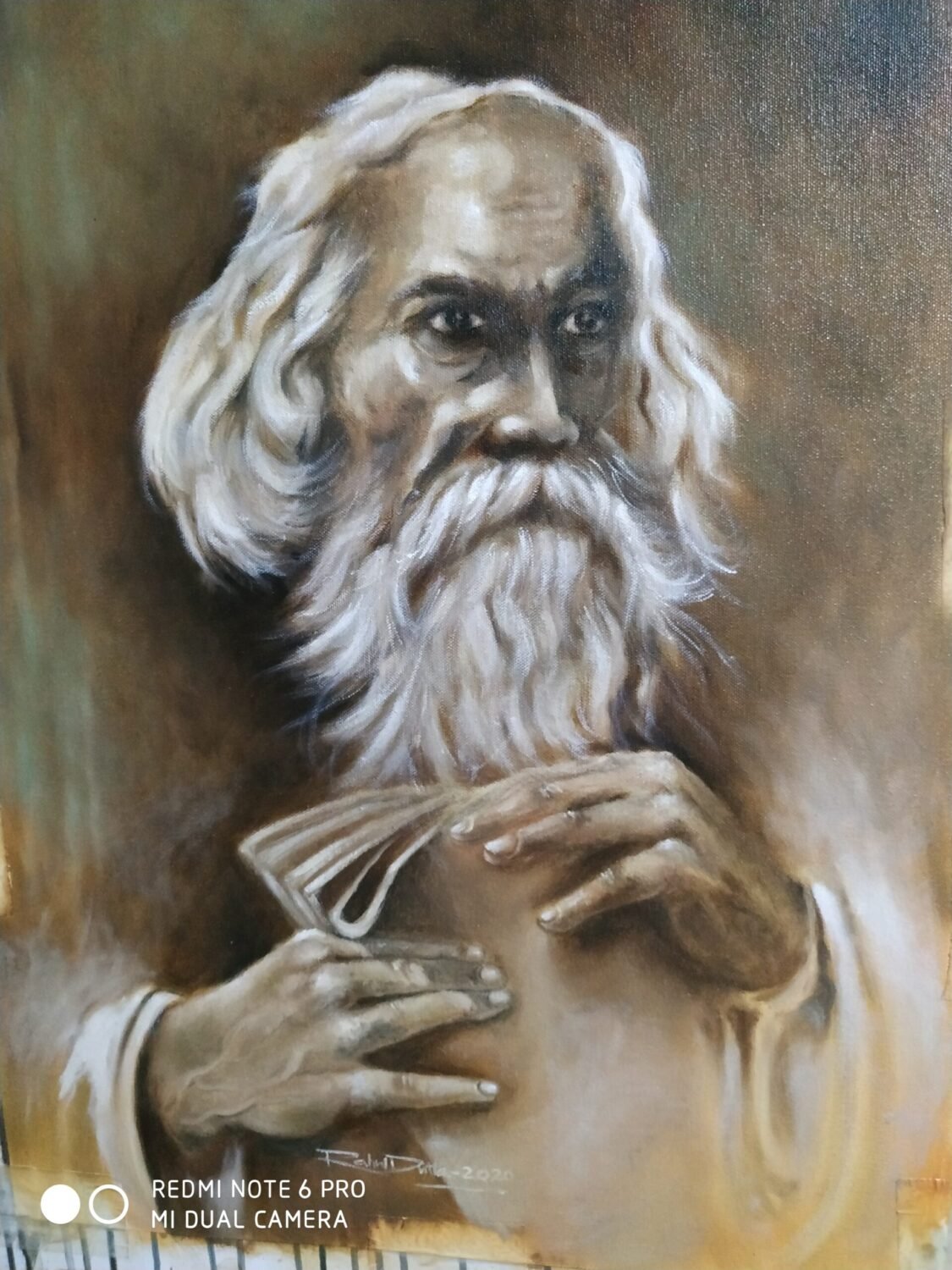 Rabindranath Tagore Painting by Vishal Gurjar  Artmajeur