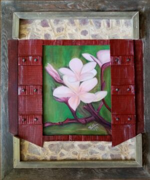 Acrylic Mixed Media/ Relief Collage Artwork with Frame